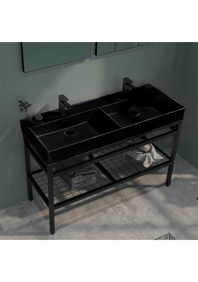 Orka Capetown 120 Takım Sıyah Lavabo Mat Sıyah 5004885 Diğer
