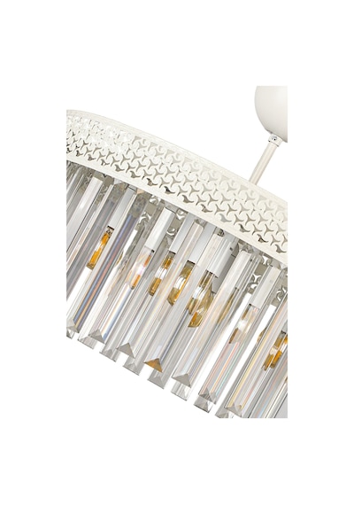 Begüsa Sitrus 4.lü Beyaz Lux Kristal Taşlı Avize