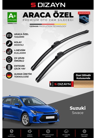 S-dizayn Suzuki Swace Ön Cam Silecek Seti 2020 Üzeri Premium Araca Özel 70-35 Cm A+ Kalite
