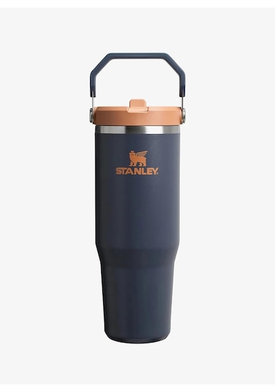 Iceflow Flip Straw Tumbler Pipetli Termos Bardak, 0.60 Litre, Lacivert Twilight Açık Beyaz
