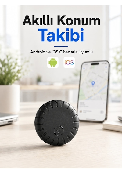 Akıllı Gps  Android Ve İos Uyumlu 2 Yıl Pil Ömürlü Mini Konum Bulucu Najmaddin