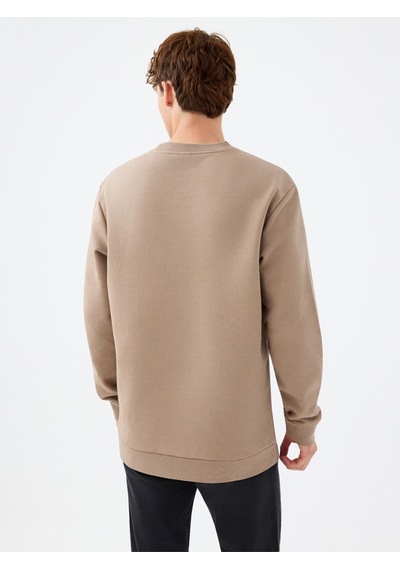 Regular Fit Erkek Sweatshirt Light Brown