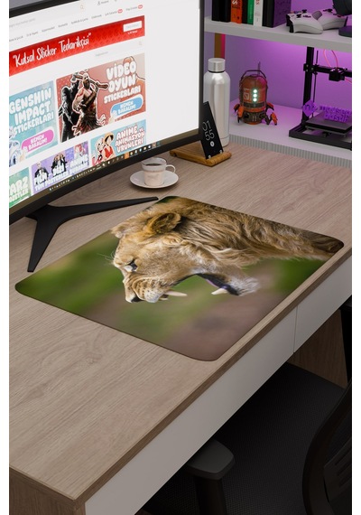 Aslan Kaymaz Dikişli Kauçuk Oyuncu Mousepad V1 - 48x40 Xl Gaming Mouse Pad Fare Altlığı