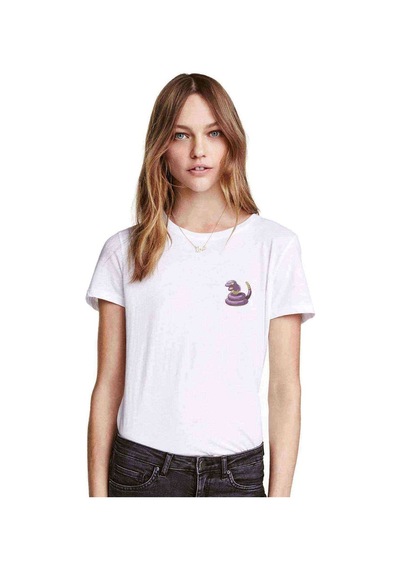 Pokemon Avengermon Ekans Arbo Baskılı Beyaz Kadın Tshirt
