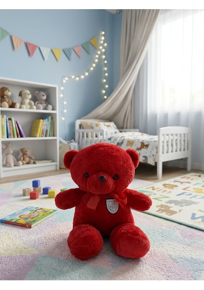 Kırmızı Peluş Ayıcık 50 Cm