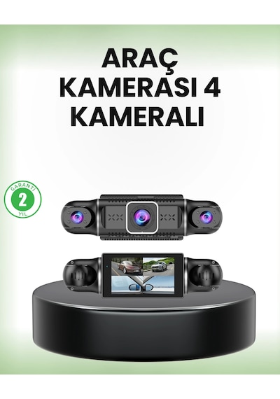 Mey İthalat Gps Li 4 Kameralı Araç İç Dış Kayıt Sistemi 1080p Wifi Destekli