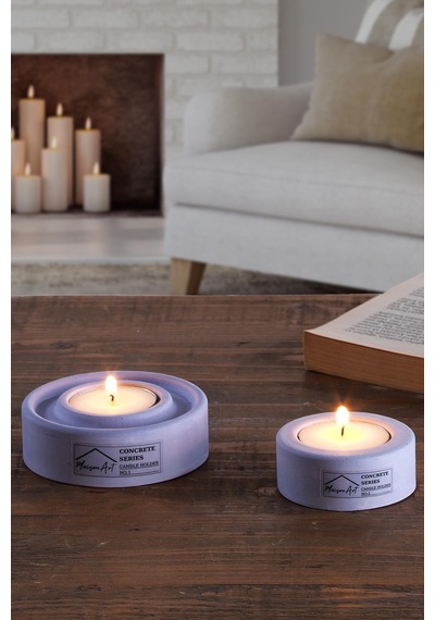 Holder 2'li Set Mumluk Tea Light Mumluk Seti Dekoratif Şamdan Mumluk 001
