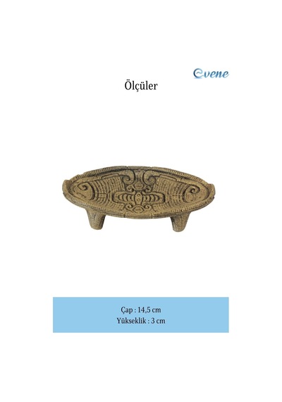 Dekoratif Kase Takı Kutusu Yüzük Kolye Kutusu Mum Tabağı Takı Organizer Model 7 - Altın Eskitme
