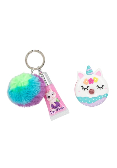 Unicorn Lip Gloss Seti Anahtarlıklı Kız Çocuk Dudak Parlatıcı Seti 0