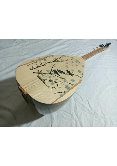 Idol Kuş Dal İşlemeli Uzun Sap Saz Tam Set