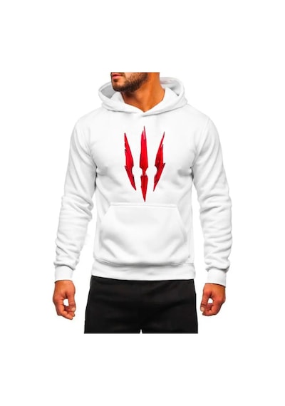 Witcher Pençe Eşofman Takımı Beyaz Sweatshirt Siyah Jogger - Baskılı Oversize Şardonlu Kapüşonlu Beyaz Witcher Pençe Eşofman Takımı Beyaz Sweatshirt Siyah Jogger - Baskılı Oversize Şardonlu Kapüşonlu Beyaz
