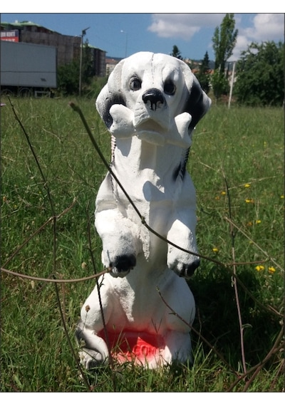 M3 Kemikli Sevimli Köpek Iç Dış Mekan 55Cm Şemsiyelik Sepetli Heykel Kemik