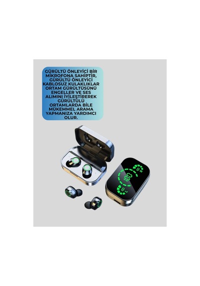Gürültü Engelleyici Bluetooth Kulaklık Akıllı Ekranlı Hifi Ses Kalitesi - Karbul4838-384 Renkli