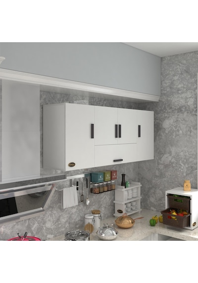 Kenzlife Hazır Mutfak Acus32 Byz 060 150 32 Mutfak Banyo Dolabı Kapaklı Raflı