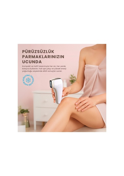 Safir Soğutma Özellikli İpl Lazer Epilasyon Aleti Safir Cam -lila + Gözlük Ve Çanta Hediyeli