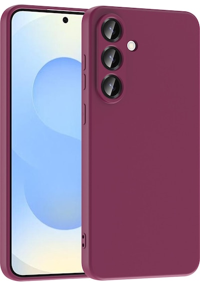 Samsung Galaxy Uyumlu S25 Fe Kılıf İçi Kadife Lansman Kapak Koyu Mor