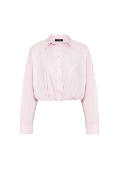 Antioch Crop Poplin Kadın Gömlek Pembe