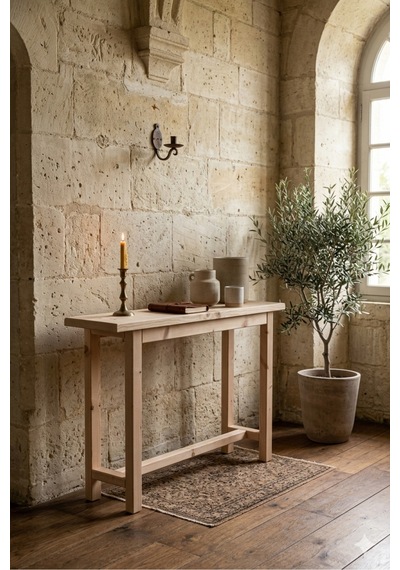 Naturel Ahşap Ladin Modern Dresuar