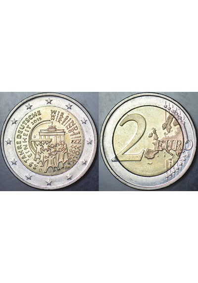 Almanya 2 Euro 2015 Sirkülasyon Hatıra-birleşmenin 25. Yılı. Çilaltı.