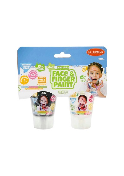 2in1 Doğal Yüz Ve Parmak Boyası 2 Li Kırmızı