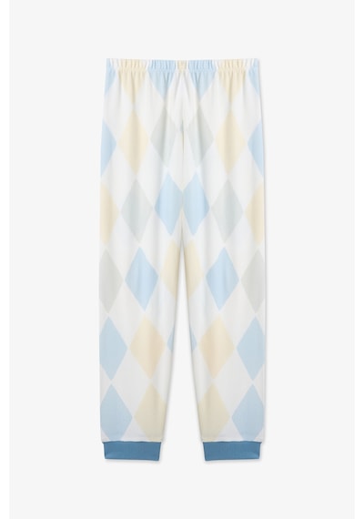 Penti  Kırık Beyaz Erkek Çocuk Juggling Baklava Desenli Pijama Takımı