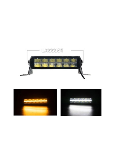 Space Offroad Sis Lambası Beyaz 60w 30,5 Cm Beyaz-sarı Gündüz Ledli 12-36v / Lass361