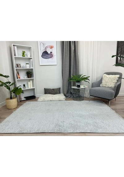 Gümüş Modern Düz Yıkanabilir Antibakteriyel Halı - Yo11500d