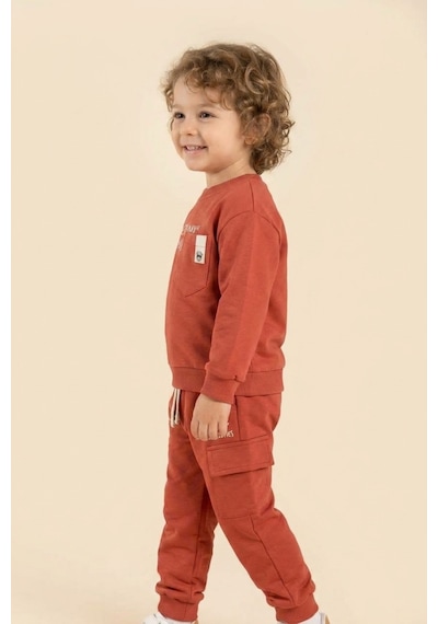 Ahengim Erkek Çocuk Pamuklu Baskılı 2 Li Takım Sweatshirt Eşofman Altı 1-4 Yaş Ak122 Turuncu Ahengim Erkek Çocuk Pamuklu Baskılı 2 Li Takım Sweatshirt Eşofman Altı 1-4 Yaş Ak122 Turuncu
