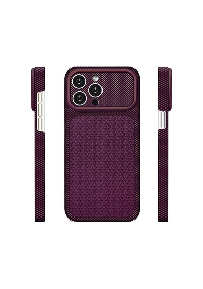 İphone 14 Pro Max Uyumlu Kılıf M-safe Şarj Özellikli Zore Paris Nexel Sert Pc Kapak Derin Mor