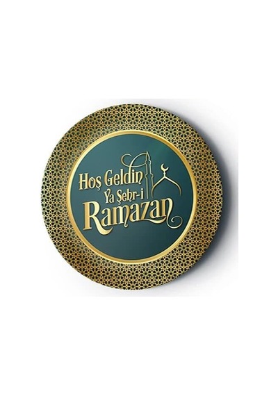 Benim Marifetlerim Hoşgeldin Ramazan Karton Tabak 8 Adet Çok Renkli