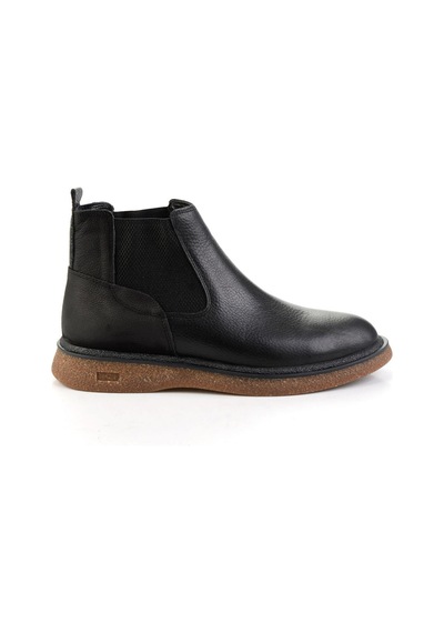 Siyah Hakiki Deri Erkek Bot & Bootie E02594000140 Siyah