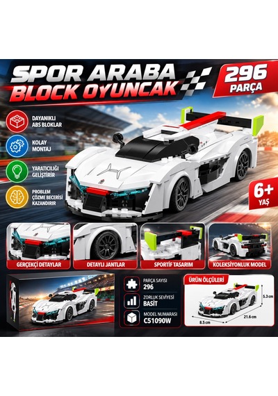 C51090w H2 Speed 296 Parça Block Oyuncak