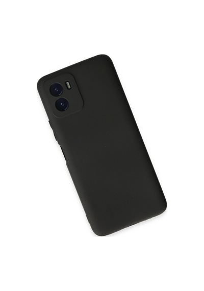Vivo Y15s Kılıf Siyah Renk First Yumuşak Esnek Silikon Kapak Siyah