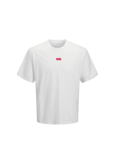Jack & Jones Jcoclub Badge Tee Ss Crew Neck Beyaz