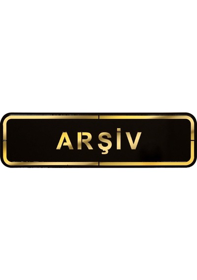 Abs Lüx Çift Katlı Yönlendirme Levhası Siyah-Altın Arşiv