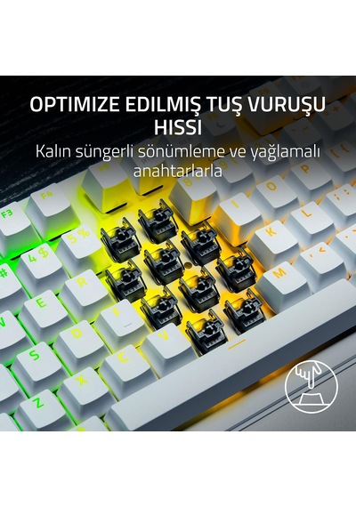 Razer Huntsman V3 Pro Tkl Beyaz Mekanik Oyuncu Klavyesi 8khz Hyperpolling Analog Optik Switch Rapid Trigger Abd Qwerty Rz03-05521000-r3m1