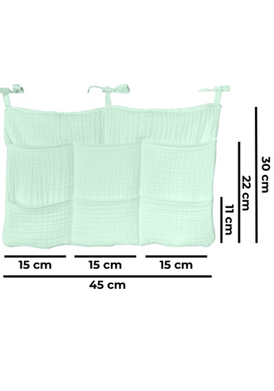 Bebek Beşik Yanı Organizer 6 Cepli Pratik Organizer Mint
