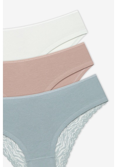 Penti Leaf Tones Lacy Detailed 3lü Çok Renkli Hipster Külot Çok Renkli