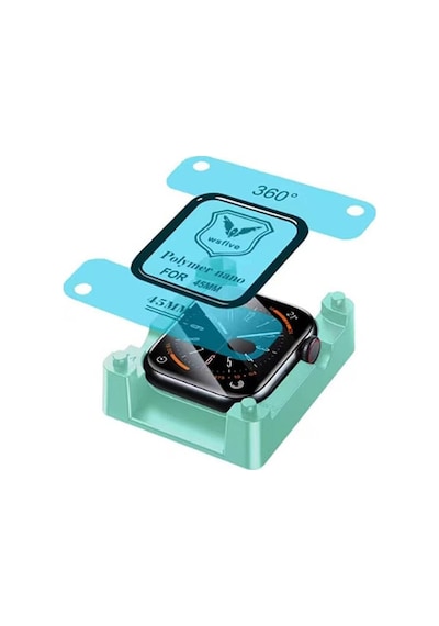 Apple İle Uyumlu Watch 10/11 Serisi 42mm Polymer Nano Ekran Koruyucu + Kolay Uygulama Aparatlı Çok Renkli