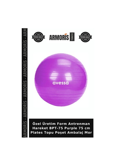 Özel Üretim Form Antrenman Hareket Bpt-75 Purple 75 Cm Plates Topu Poşet Ambalaj Mor