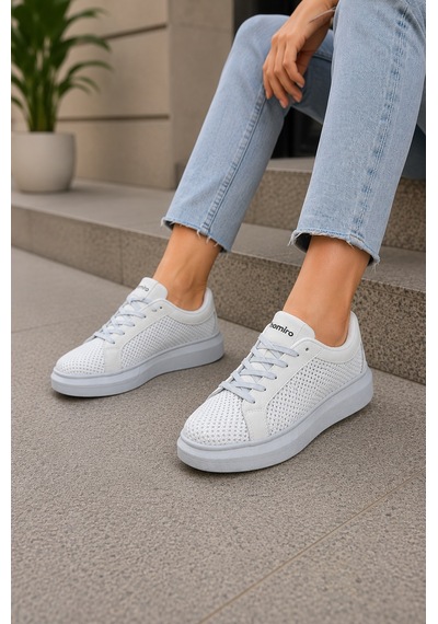 Günlük Rahat Taban Bağcıklı Sneaker Spor Ayakkabı Buz