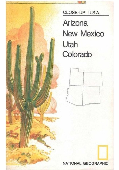 Close - Up: U.s.a Arizona New Mexico Utah Colorado - National Geographic Harita Map