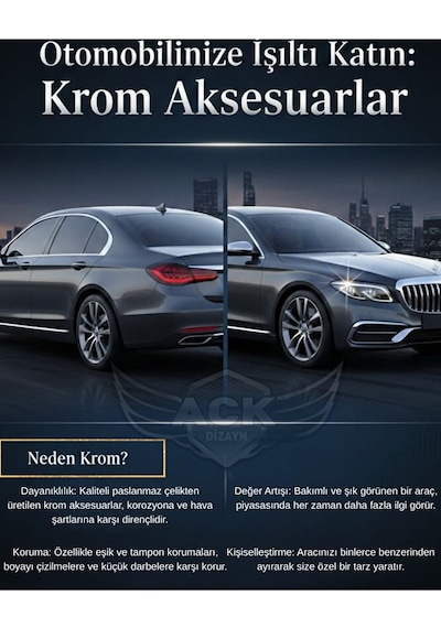 Clio 5 Krom Yan Kapı Çıtası