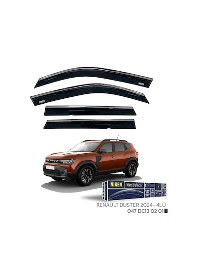 Renault Duster İle Uyumlu Niken Kromlu Cam Rüzgarlığı 4lü Set 2024 Ve Üstü