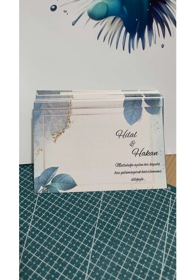 Söz,kına,nişan,düğün Hatırası Hediyelik Kartı 15x9,5 Cm 49 Adet