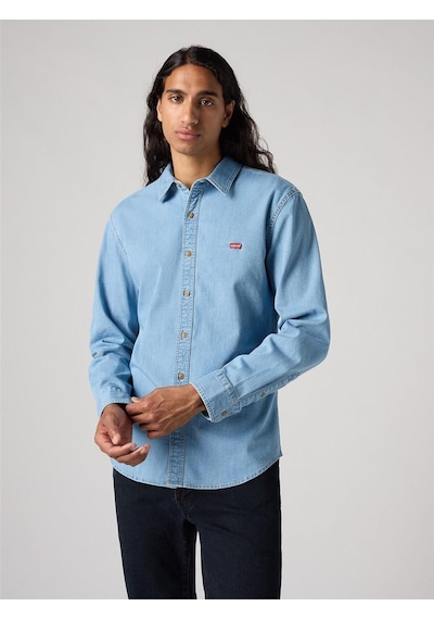 Levi's Ls Battery Slım Erkek Mavi Gömlek 86625-0065-6610 Light Indigo - Flat Finis