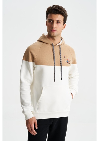 AR-MA Arma Erkek Pamuklu Regular Fit 3 İplik Şardonlu Kanguru Cepli Sweatshirt 001