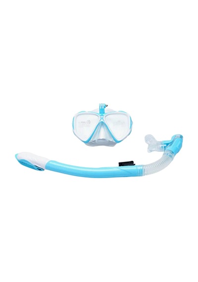Speedo Speedo Au Dual Lenses Combo With Camera Mount Blu/ Unisex Mavi Maske Ve Şnorkel Set 006 Mavi