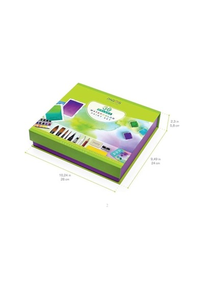 Sulu Boya Seti, Profesyonel 36 Sabit Pigment Boyama Kutusu, Yüksek Pigmentasyon, Sanatçılar, Öğrenciler, Yetişkinl Genel
