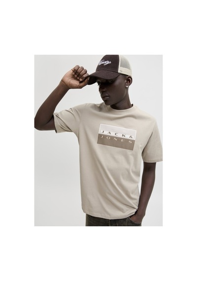 Jack & Jones Jcofusıon Dots Prınt Tişört 12289863 Bej